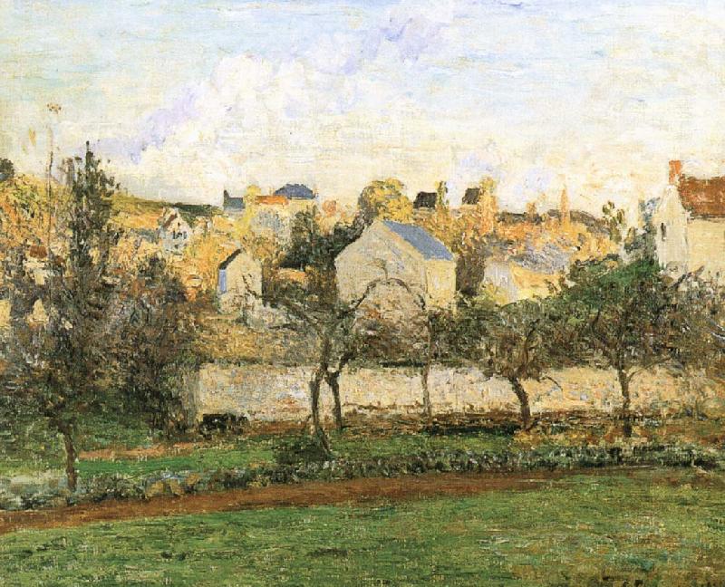 Camille Pissarro Pang plans under sunset Schwarz France oil painting art